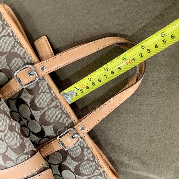 Tan Coach Signature Tote with Checkbook Wallet - Picture 7 of 10